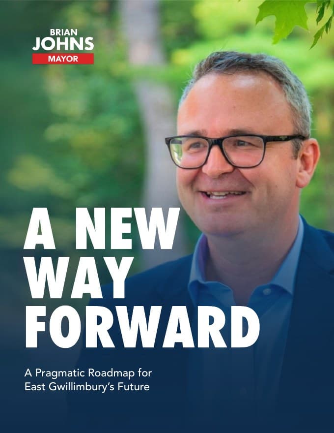 Cover of A New Way Forward, Brian Johns' platform